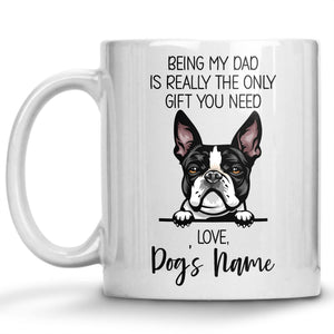 Personalized Boston Terrier | Ceramic Coffee Mug | Father's Day Gift | Stylish Printed Design | Tea & Coffee Cup | 11oz
