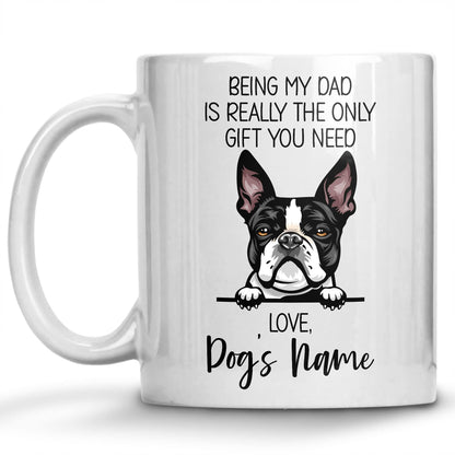 Personalized Boston Terrier | Ceramic Coffee Mug | Father's Day Gift | Stylish Printed Design | Tea & Coffee Cup | 11oz