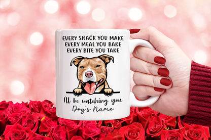 Personalized Red Nose American Pit Bull | Ceramic Coffee Mug | Father's Day Gift | Stylish Printed Design | Tea & Coffee Cup | 11oz