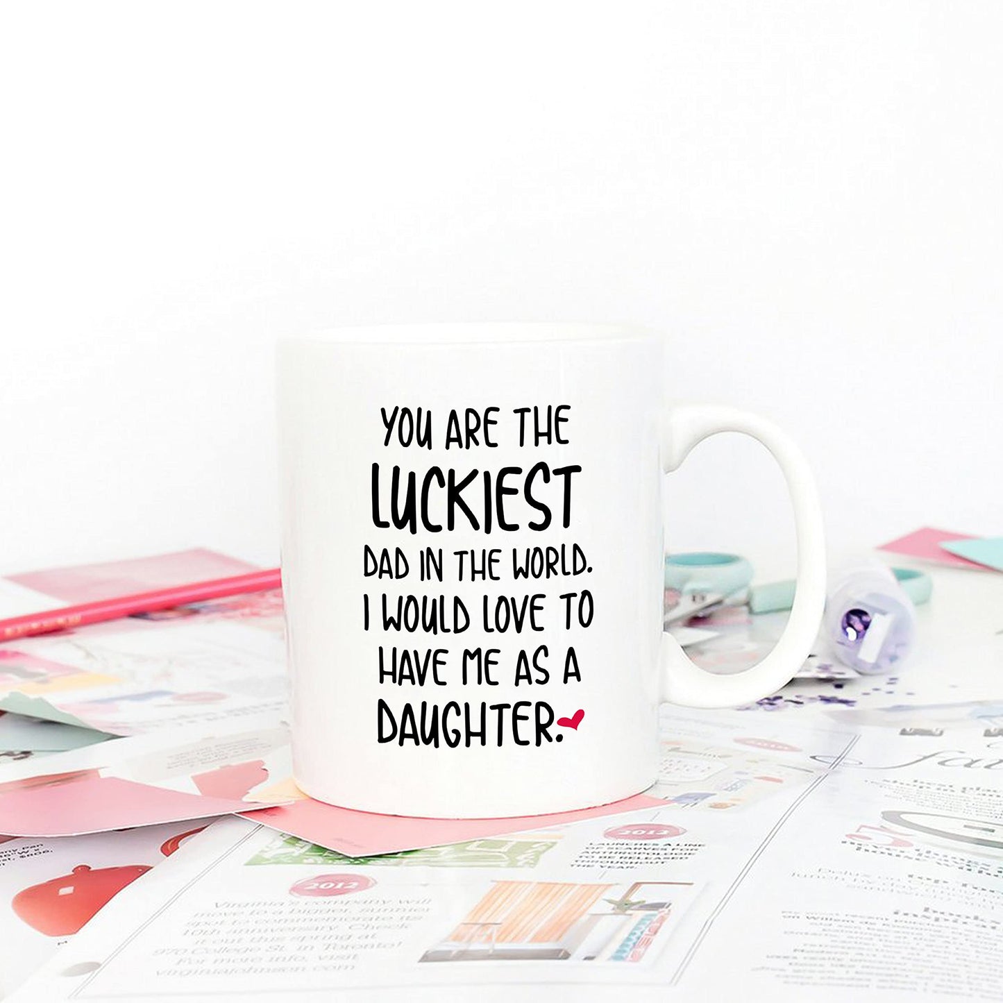 Funny Father's Day Dad | Ceramic Coffee Mug | Father's Day Gift | Stylish Printed Design | Tea & Coffee Cup | 11oz