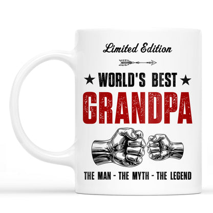 Worlds Greatest Grandpa | Ceramic Coffee Mug | Father's Day Gift | Stylish Printed Design | Tea & Coffee Cup | 11oz