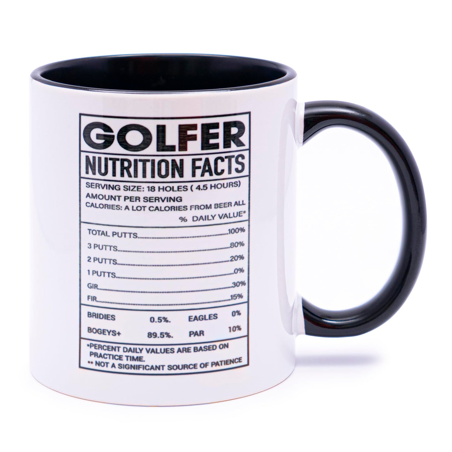 Golf for Dad | Ceramic Coffee Mug | Father's Day Gift | Stylish Printed Design | Tea & Coffee Cup | 11oz | Black Two-Tone Design