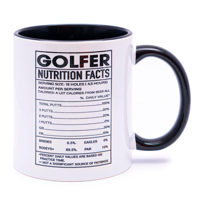 Golf for Dad | Ceramic Coffee Mug | Father's Day Gift | Stylish Printed Design | Tea & Coffee Cup | 11oz | Black Two-Tone Design