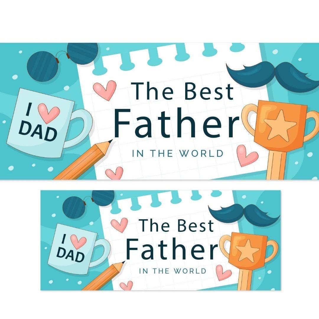 Happy Father's Day Banners: Party Decoration (2x)
