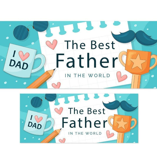 Happy Father's Day Banners: Party Decoration (2x)
