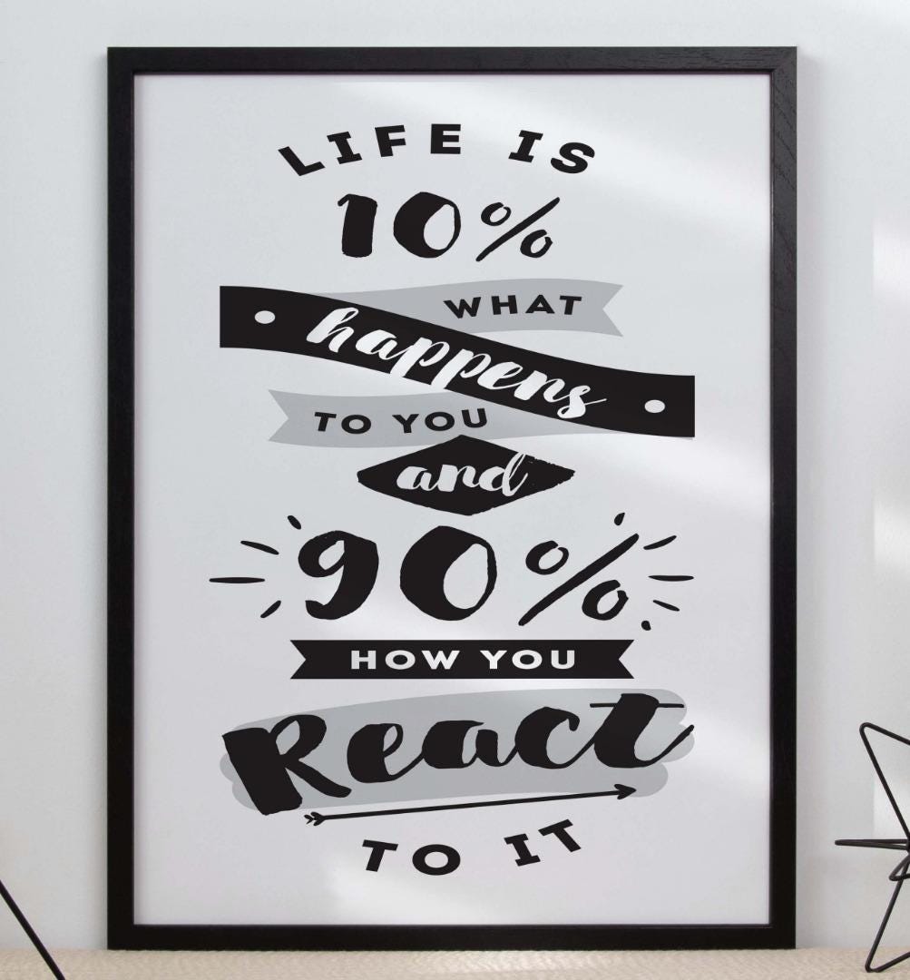 Like Is What Happens To You Inspirational Positive Quote Poster Print Wall