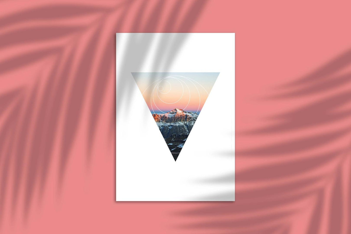 Geometric Mountain Nature Bedroom Minimalist Wall Art Home Decor Print Poster