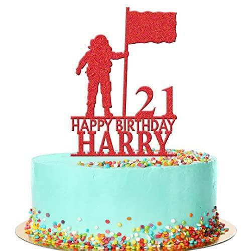 Personalised Acrylic Astronaut Moon Flag Boys Birthday Cake Topper Decoration