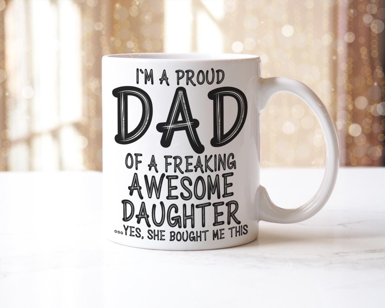 Im A Proud Dad Mug & Coaster Set Daddy Birthday Fathers Day Daughter Son Gift