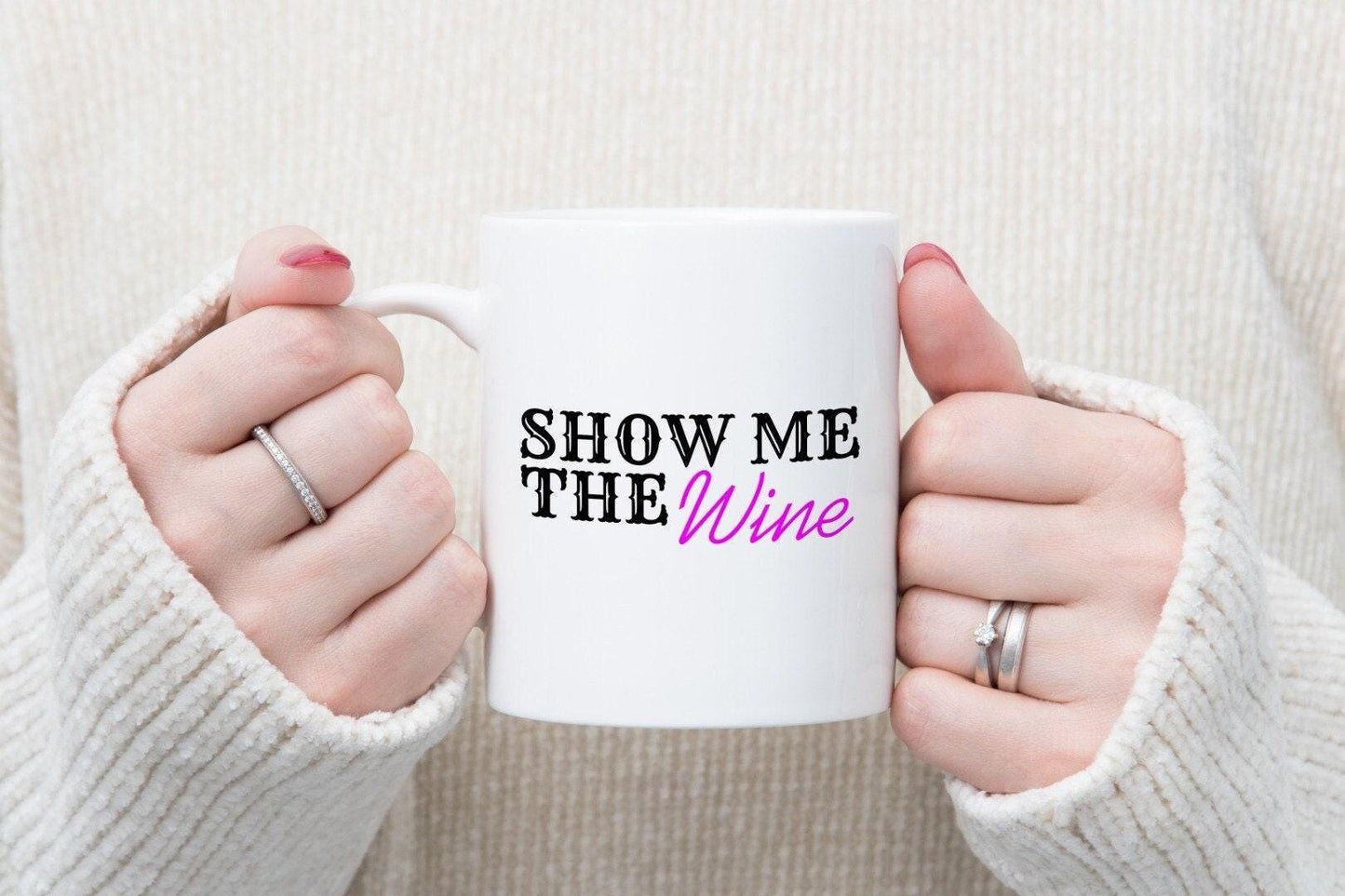 Show Me The Wine Mug & Coaster Set: Funny Novelty Gift