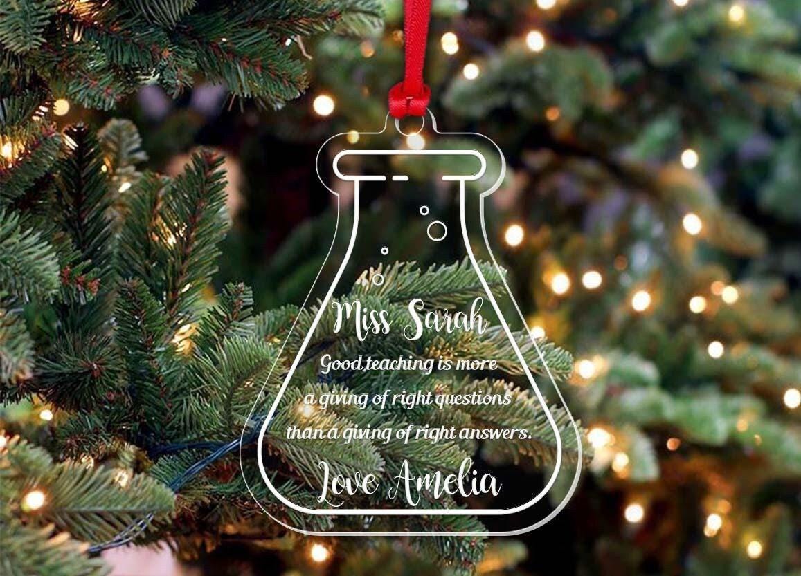Personalised Christmas Bauble Chemistry Teacher Science Lover Xmas Gift Ornament