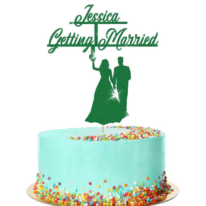 Glitter Bridal Shower Cake Topper Personalised Decor For Wedding Celebration