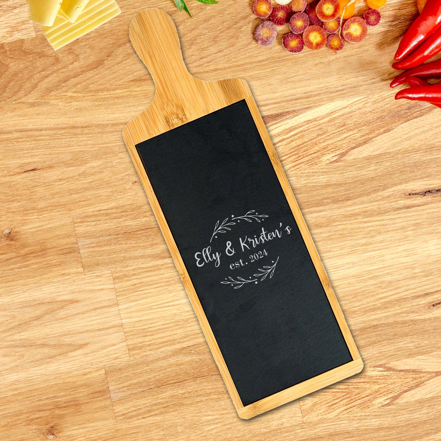 Personalised Slate Plaque Serving Board Laser Engraved Stone Tray Art Home Gift
