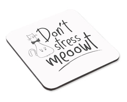 Don't Stress Meowt Mug & Coaster Set: Funny Cat Lover Gift