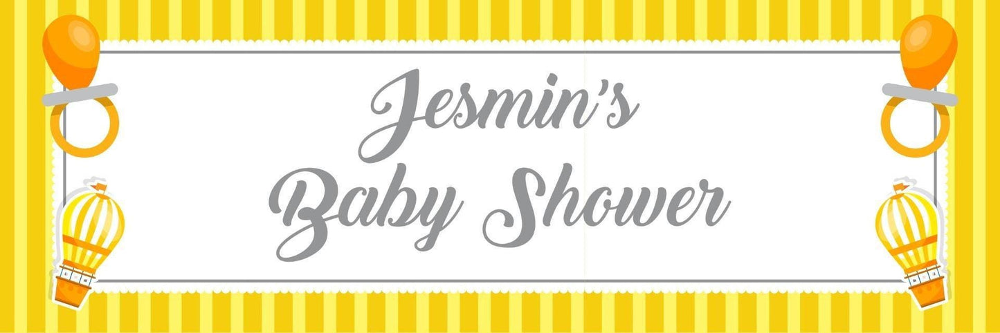 2x Personalised Baby Shower Banners: Custom Party Decoration