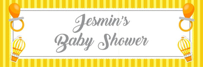 2x Personalised Baby Shower Banners: Custom Party Decoration