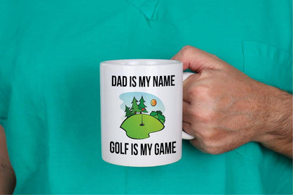 Dad Is My Name Mug & Coaster Set Daddy Granddad Birthday Fathers Day Tea Gift