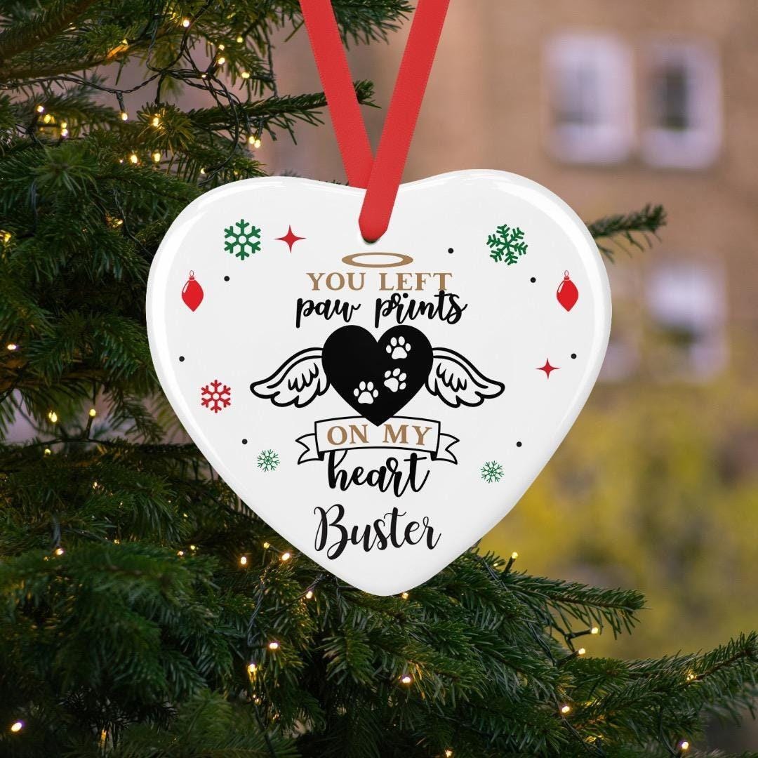 Personalised Cat Memory Christmas Ceramic Bauble Pet Memorial Custom Kitten Xmas Decoration Gift