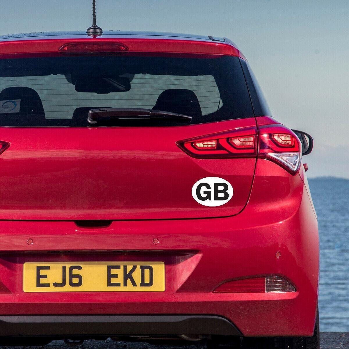 2 X GB Car Stickers: Oval Euro Vinyl Decal