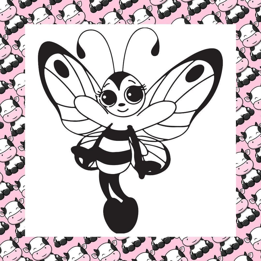 Butterfly Bee Girl Vinyl Decal - Car Window Bumper Sticker