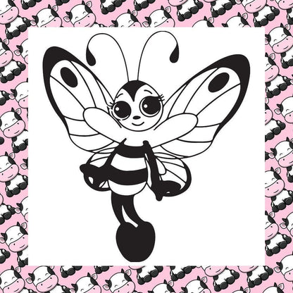 Butterfly Bee Girl Vinyl Decal - Car Window Bumper Sticker