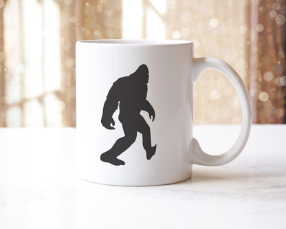 Bigfoot Sasquatch Silhouette Mug: Funny Coffee Tea Cup - UK Made