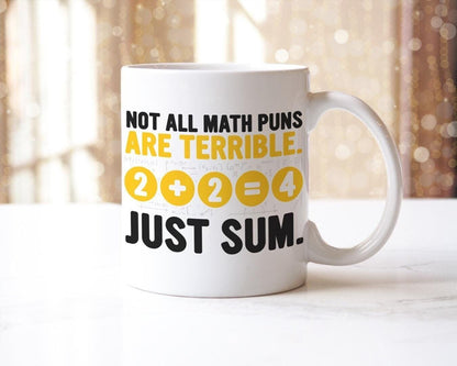 Not All Math Pun Mug & Coaster Set Teacher Birthday School Leaving Coffee Gift