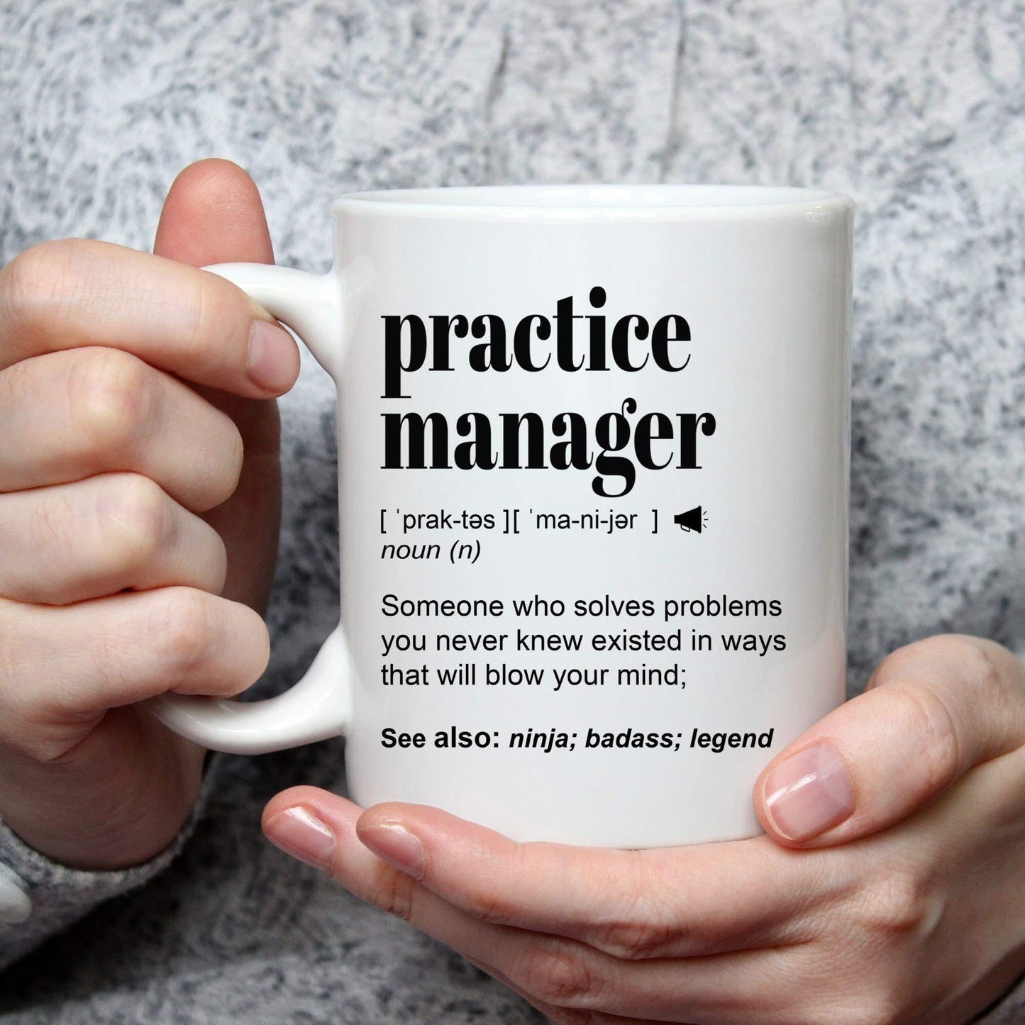 Practice Manager Mug: Funny Coffee Cup Gift - UK Made