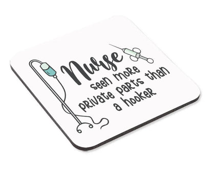Nurse Mug & Coaster Set Seen More Private Parts Than Hooker Funny Christmas Gift