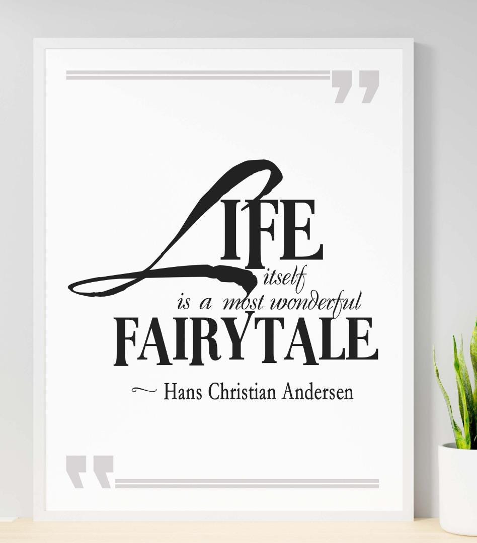 Inspirational Fairytale Quote Poster: Positive Affirmation Wall Art