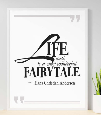 Inspirational Fairytale Quote Poster: Positive Affirmation Wall Art