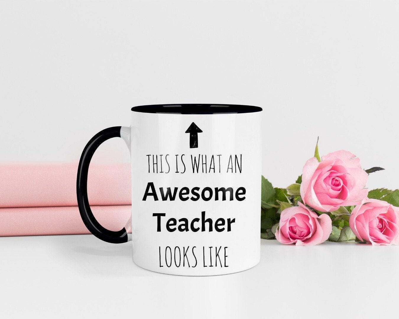 This Is What An Awesome Teacher Looks Like Mug & Coaster Set A Perfect Birthday Or Christmas Gift