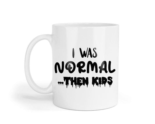 I Was Normal Then Kids - Ceramic Novelty Mug & Coaster Coffee Tea Cup Office Workspace Gift