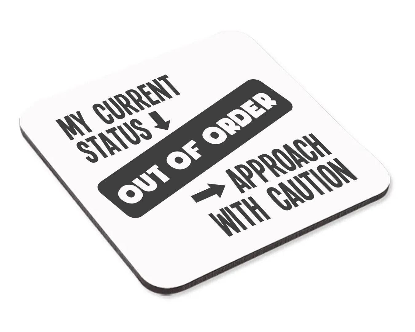 Out Of Order Mug & Coaster Set Funny Sarcastic Birthday Office Boss Coffee Gift