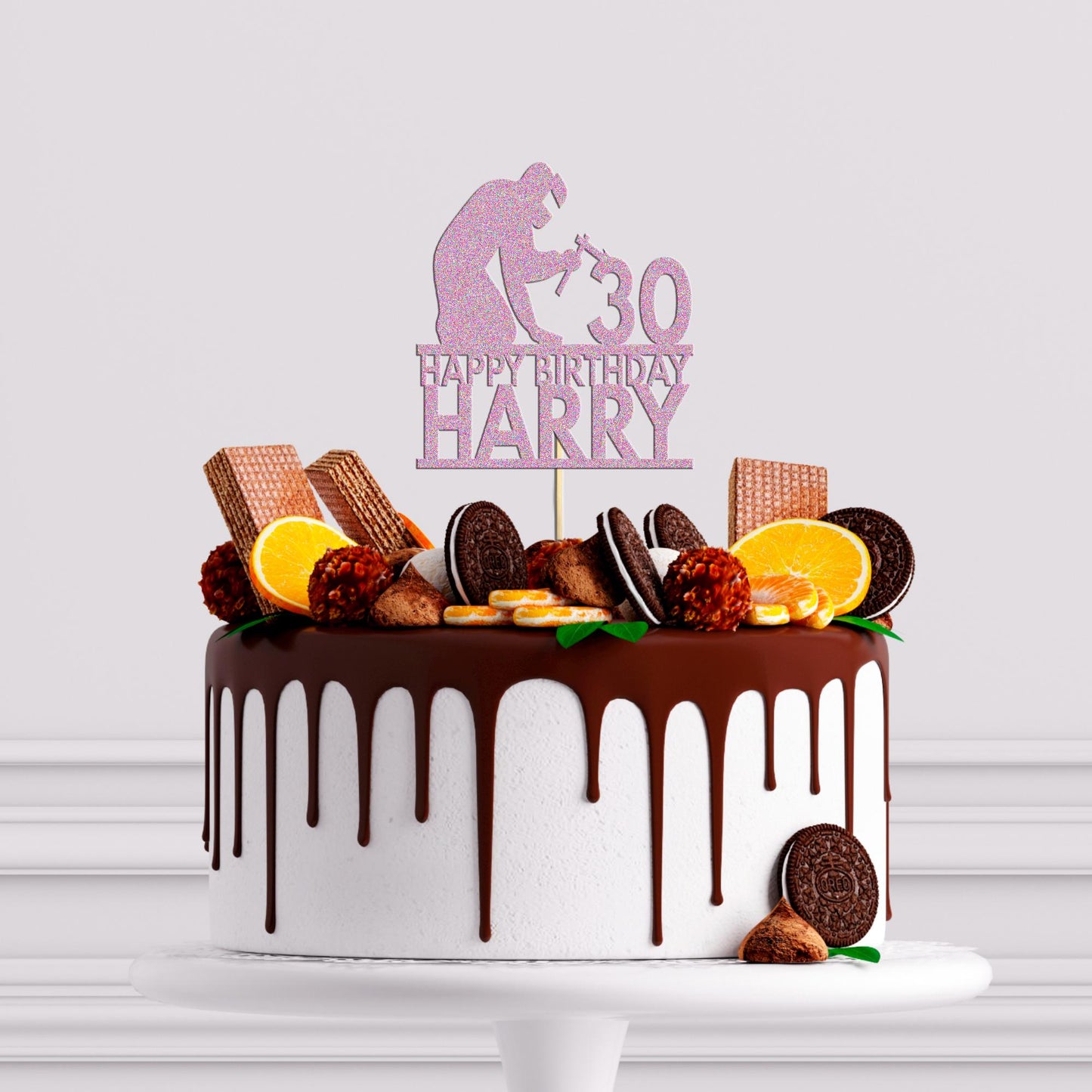 Welder Cake Topper Personalised Welding Birthday Decoration Add Any Name & Age