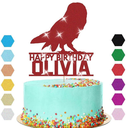 Bird Cake Topper Pet Lovers Girls Boys Birthday Celebration Decoration Any Name