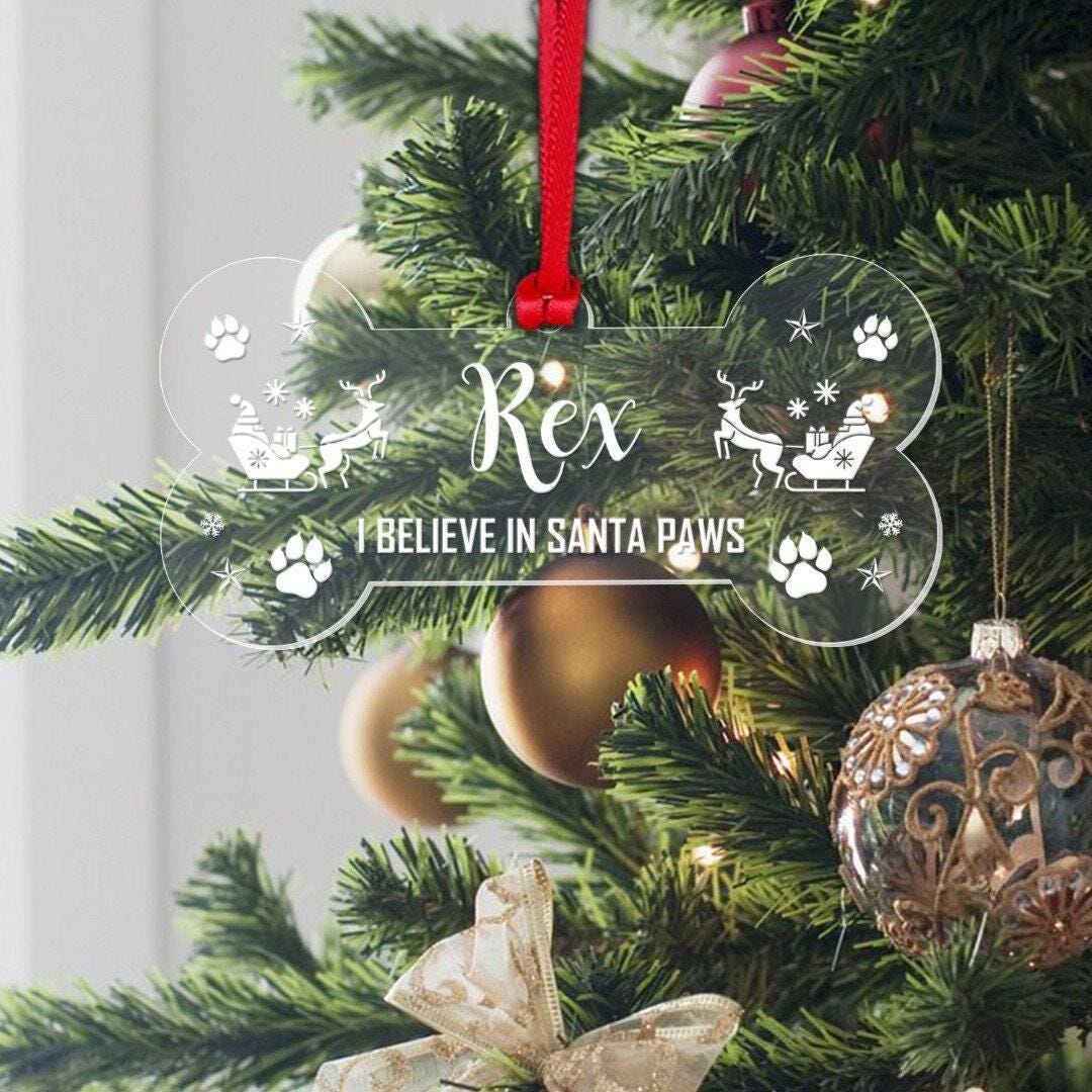 Personalised Dog Christmas Bauble Puppy Pet Tree Decoration Xmas Gift Any Name