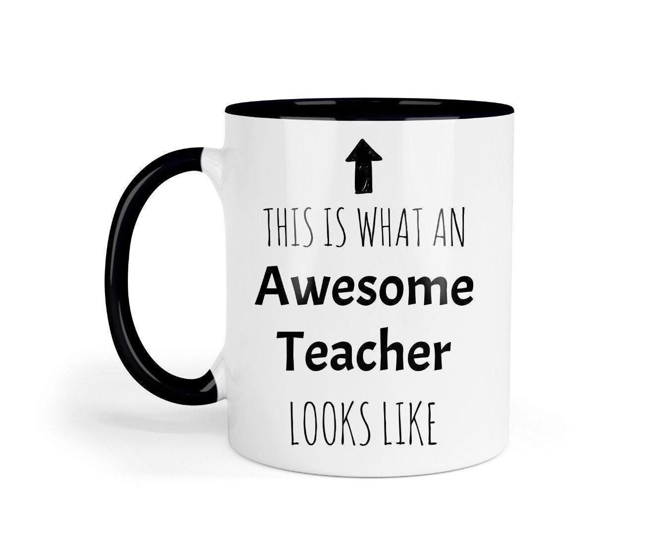 This Is What An Awesome Teacher Looks Like Mug & Coaster Set A Perfect Birthday Or Christmas Gift