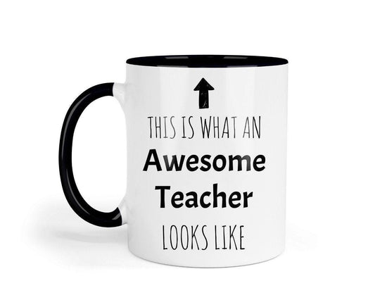 This Is What An Awesome Teacher Looks Like Mug & Coaster Set A Perfect Birthday Or Christmas Gift