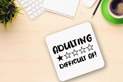 Adulting Difficult Af Funny Ceramic Novelty Coffee Mug With Coaster Office Gift