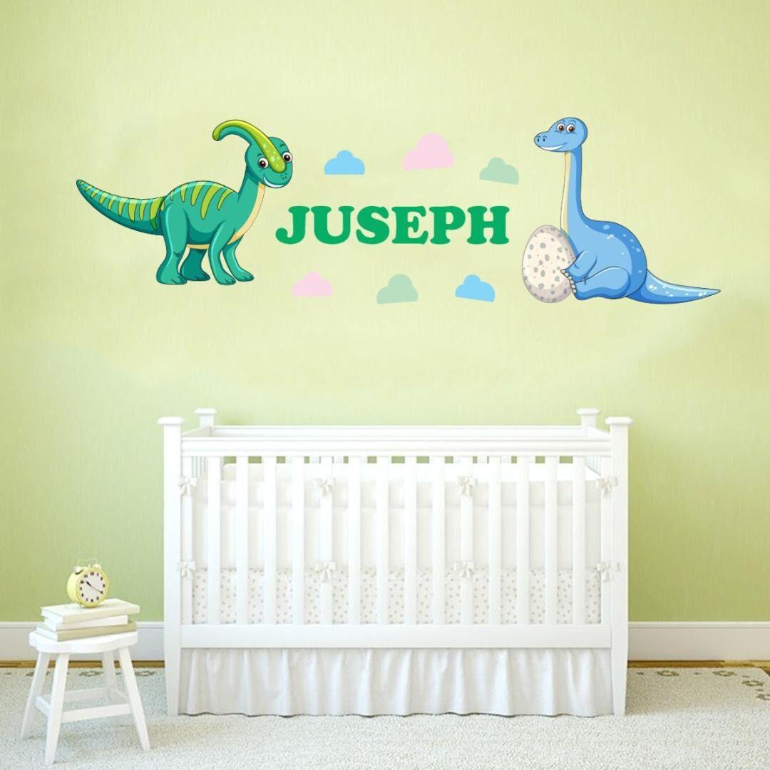Personalised Dinosaur Wall Sticker Name Decal Apatosaurus Vinyl Girls Boys Kids Nursery Bedroom