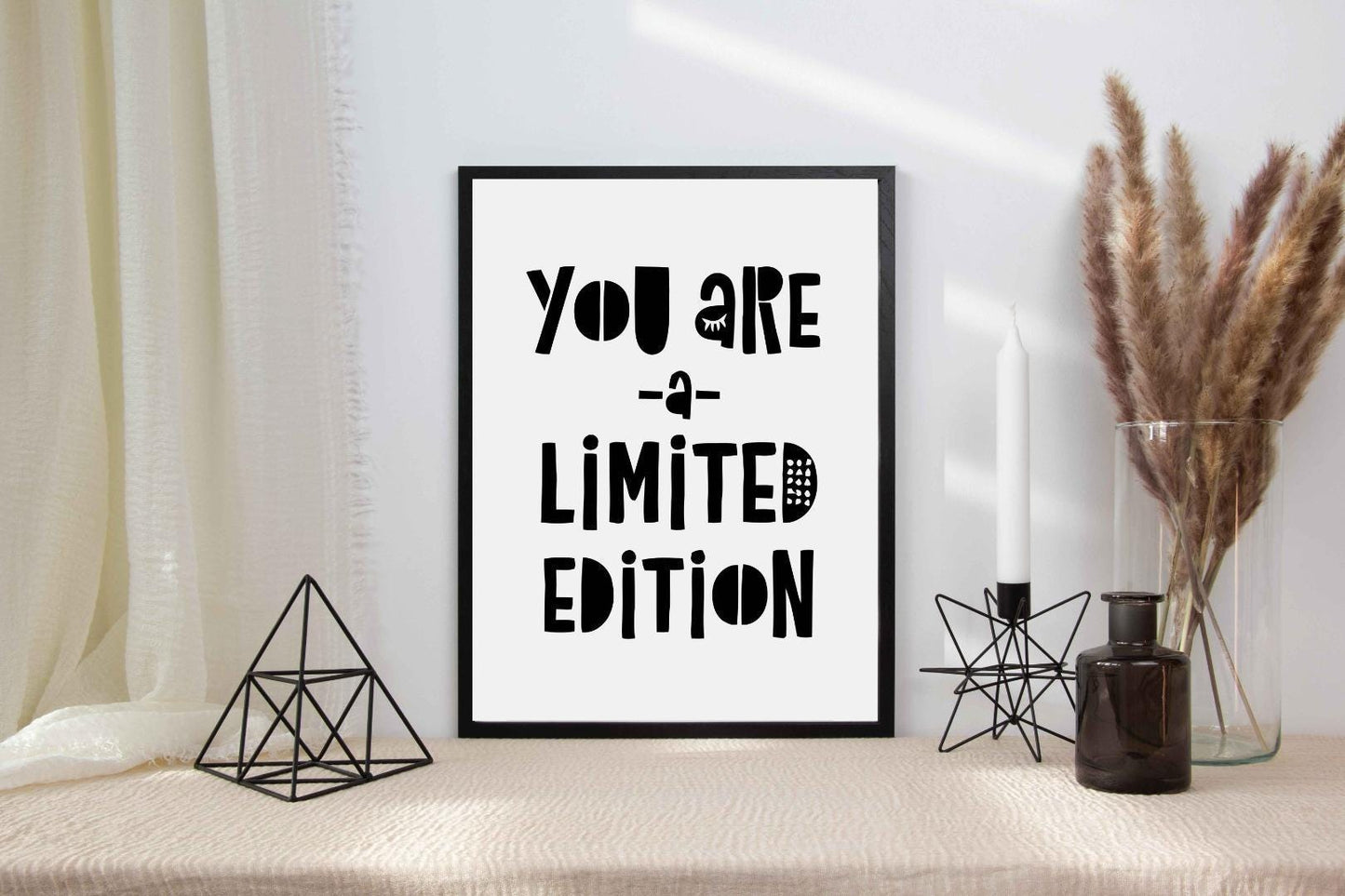 You Are A Limited Edition Motivation Nursery Wall Decor Art Poster Print