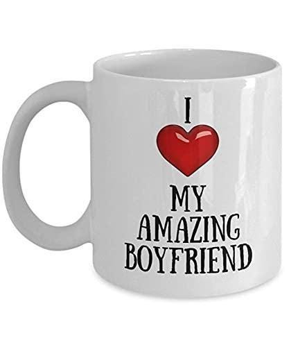 I Love My Amazing Boyfriend Mug Coffee Tea Cup Novelty Gift For Men Husband Friend Lovers Birthday Christmas Special Occasions Present