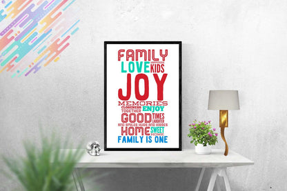 Family Motivational Inspirational Positive Thoughts Quote Poster Print Wall 32