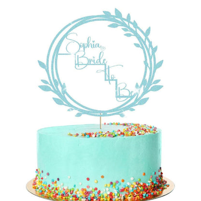 Personalized Glitter Bride-to-be Cake Topper For Wedding Party Decoration