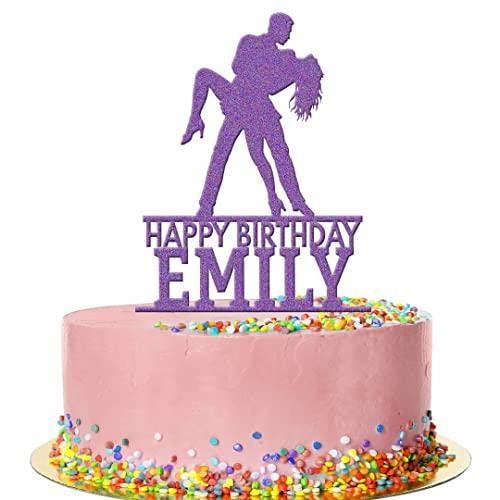 Personalised Acrylic Dancing Couple Girls Boys Birthday Cake Topper Decoration