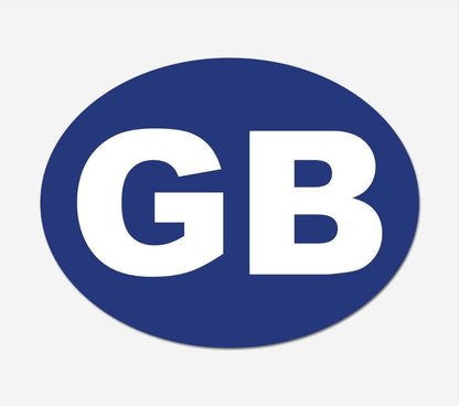 2 X Gb Car Stickers Blue Self-adhesive Car, Van, Lorry, Vinyl