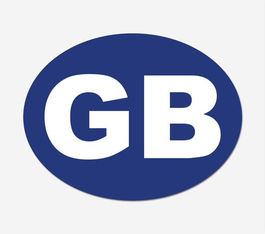 2 X Gb Car Stickers Blue Self-adhesive Car, Van, Lorry, Vinyl