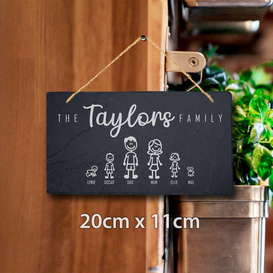 Family Name Personalised Hanging Slate Sign New Home House Warming Gift