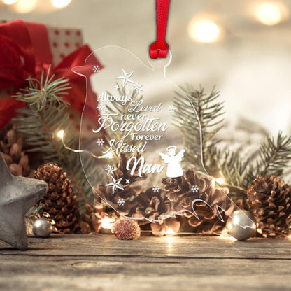 Personalised Robin Memorial Bauble: Acrylic Christmas Keepsake Gift